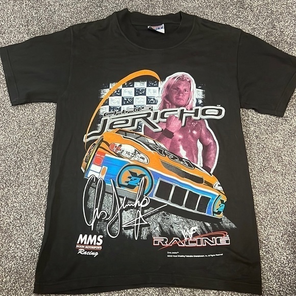 Vintage WWF Racing Shirt Chris Jericho Y2J Mason Motorsports Sz S RARE Beefy T
